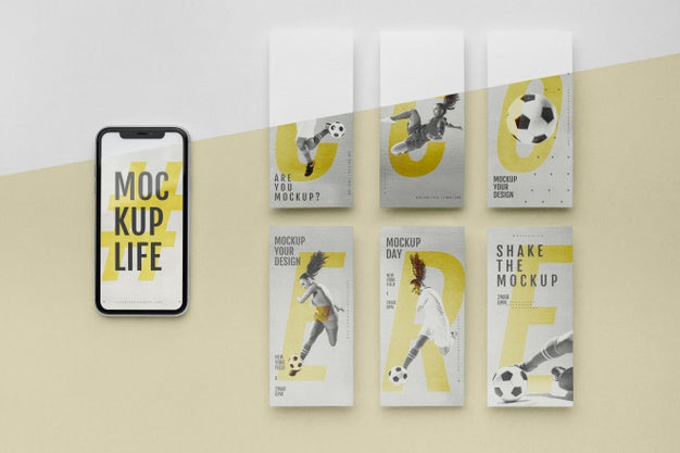 Social Media Stories And Smartphone Mock-Up Psd