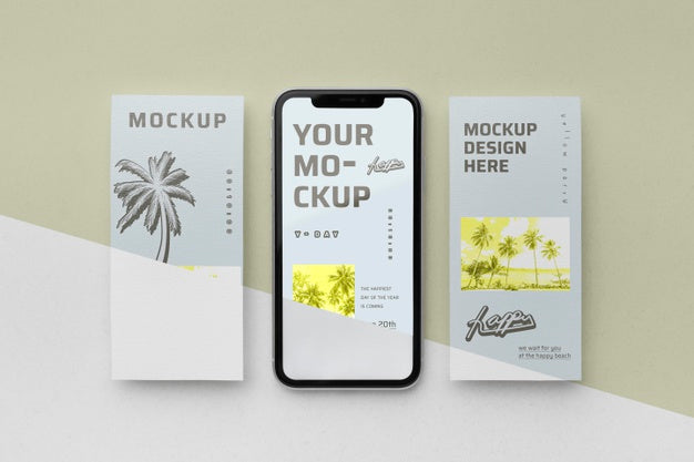 Social Media Stories And Smartphone Mock-Up Psd