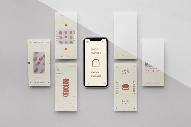 Social Media Stories And Smartphone Mock-Up Psd