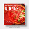 Social Template Restaurant Valentine'S Day Psd