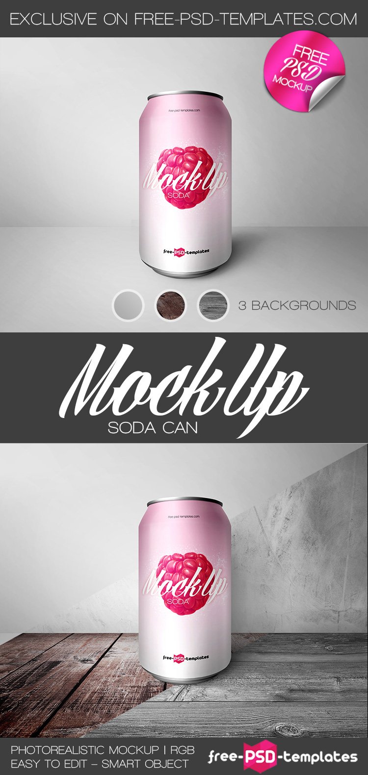 Soda Can Mock-Up In Psd