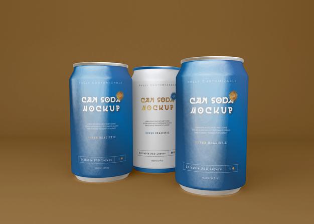 Soda Can Mockup Psd