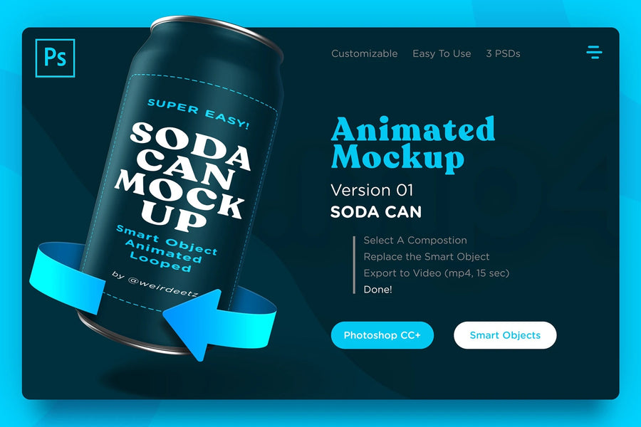 Sodacan Animated Mockup