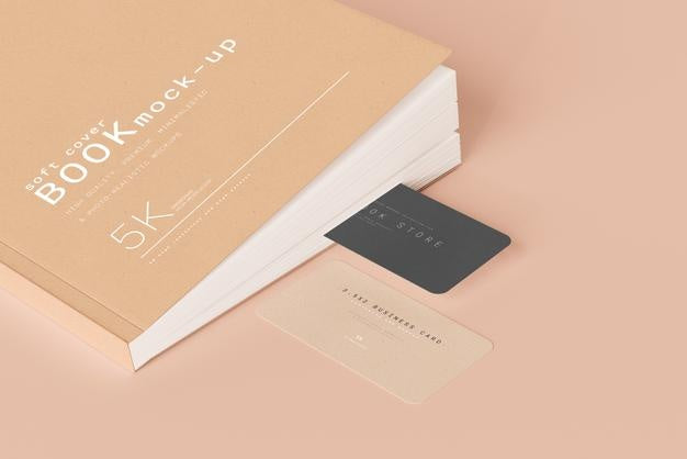 Soft Cover Book Mockup Scene Psd
