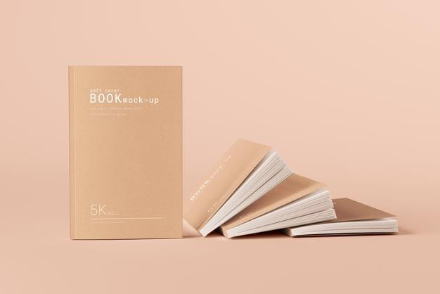 Soft Cover Book Mockup Scene Psd