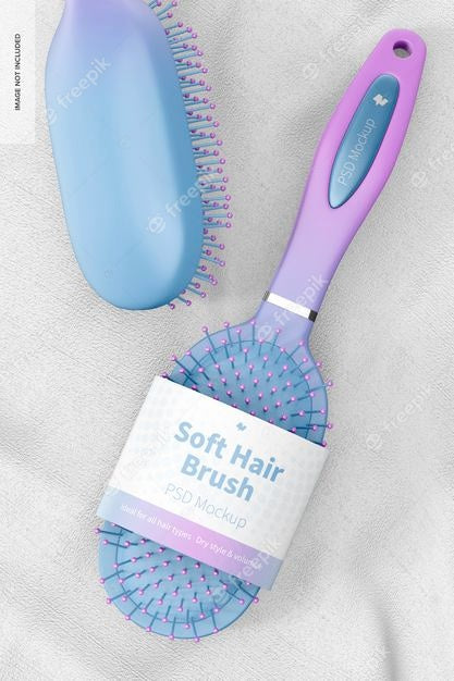 Soft Hair Brush Mockup Psd
