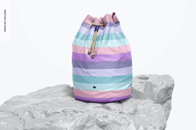 Solid Canvas Hamper Mockup Psd