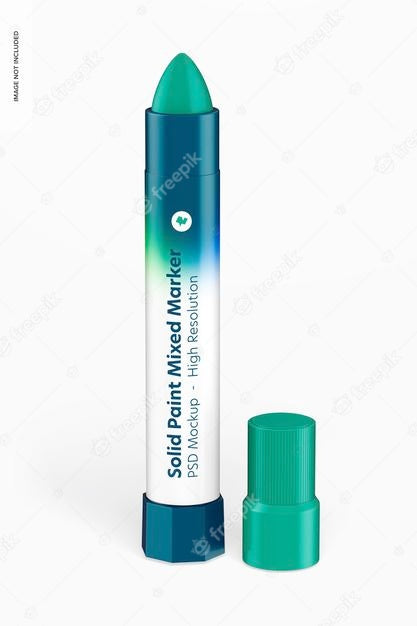 Solid Paint Mixed Marker Mockup Psd
