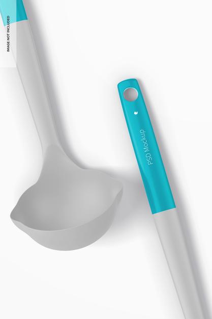 Soup Spoon Mockup, Close Up Psd