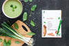 Soup With Arrangement Of Ingredients And Recipe Mock-Up Psd