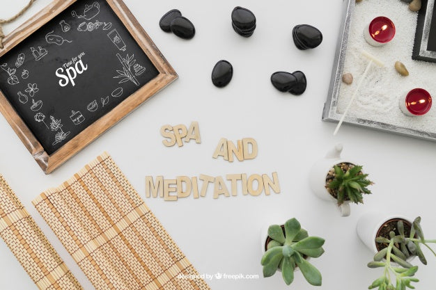 Spa And Meditation Composition Psd