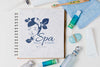 Spa And Wellness Arrangement With Notebook Mock-Up Psd