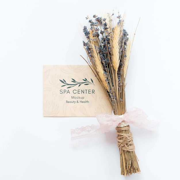 Spa Center Business Card And Lavender Psd