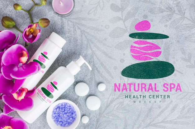 Spa Center Composition With Mock-Up Psd