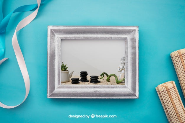 Spa Concept Mockup With Frame Psd