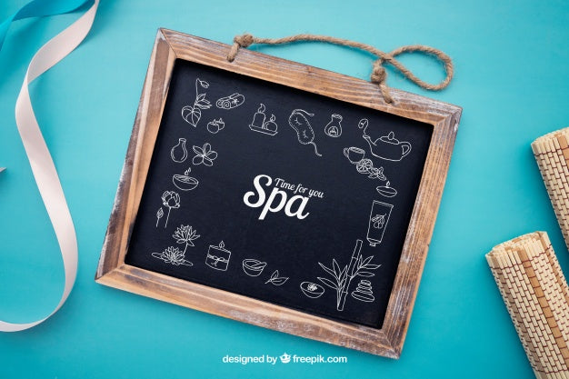 Spa Mockup Concept With Slate Psd