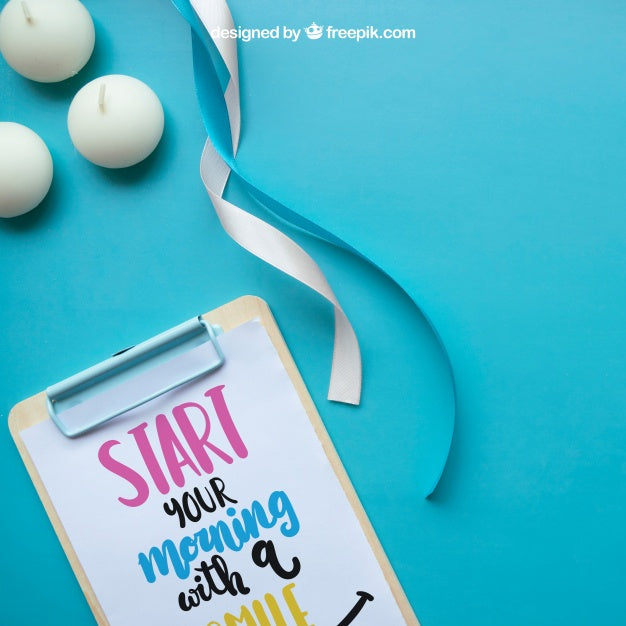 Spa Mockup With Clipboard And Candles Psd