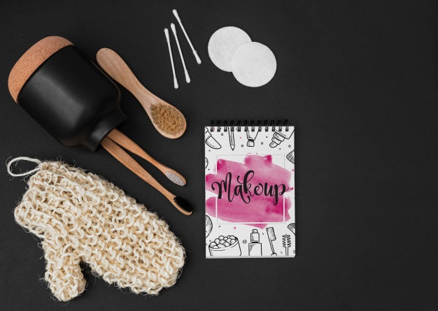 Spa Mockup With Notepad Psd