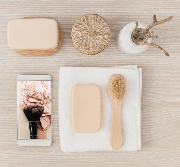 Spa Mockup With Smartphone Psd