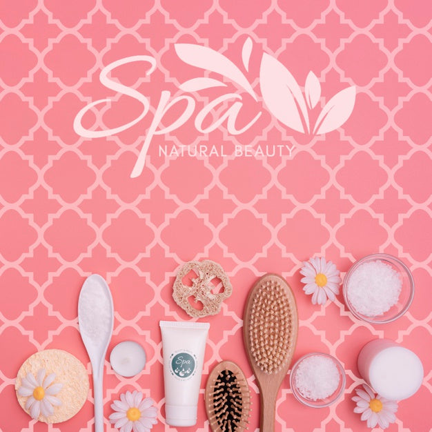 Spa Services With Cosmetic Products Psd