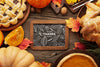 Specific Frame With Pumpkins And Food On Thanksgiving Psd
