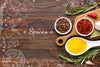 Spices Doodles Surrounded By Spices And Herbs Psd
