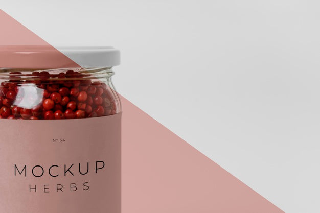 Spices With Label Mock-Up Assortment Psd