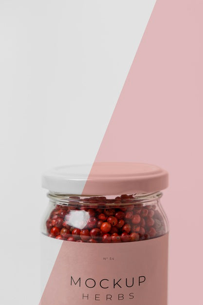 Spices With Label Mock-Up Assortment Psd