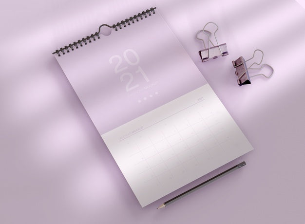 Spiral Calendar Mockup Psd