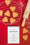 Spiral Notebook Mockup For Valentines Menu Psd