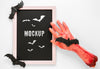 Spooky Bloody Hand Mock-Up Concept Psd