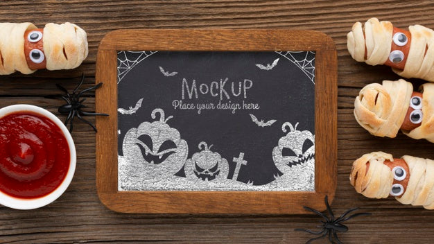 Spooky Halloween Concept Mock-Up Psd