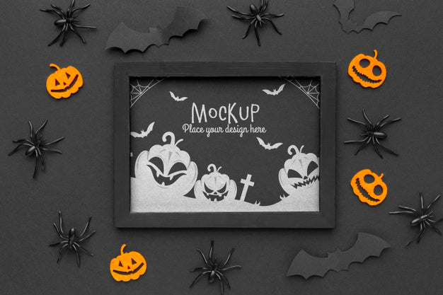 Spooky Halloween Concept Mock-Up Psd
