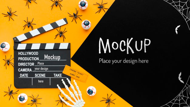 Spooky Halloween Concept Mock-Up Psd
