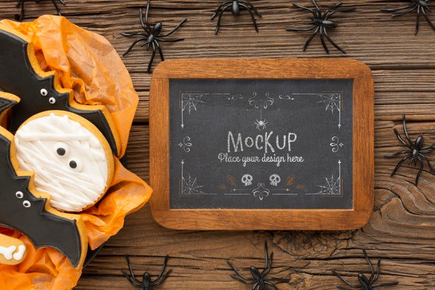 Spooky Halloween Concept Mock-Up Psd