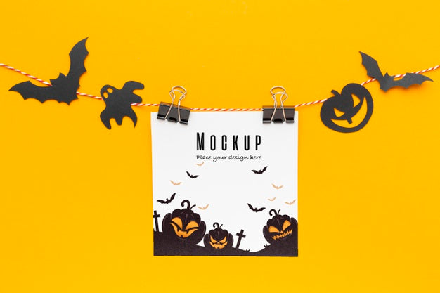 Spooky Halloween Concept Mock-Up Psd