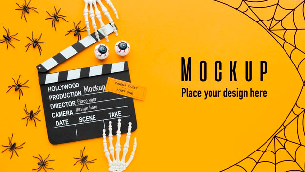 Spooky Halloween Concept Mock-Up Psd