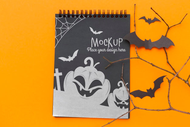 Spooky Halloween Concept Mock-Up Psd