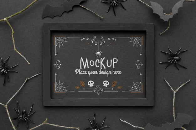 Spooky Halloween Concept Mock-Up Psd