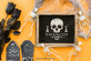 Spooky Halloween Slate Mockup Psd