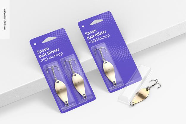 Spoon Bait Blisters Mockup Psd