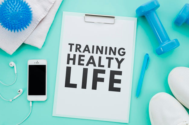 Sport Equipment Frame Beside Clipboard Psd