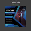Sport & Tech Concept Square Flyer Mock-Up Psd