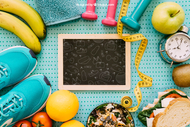 Sports And Fitness Mockup With Slate Psd