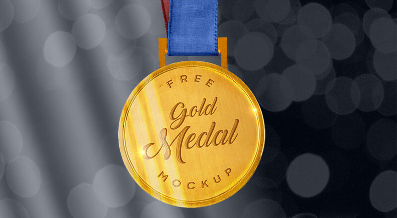 Sports Gold Medal Mockup Psd