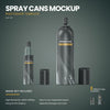 Spray Cans Mockup Psd