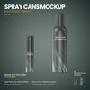 Spray Cans Mockup Psd