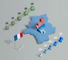 Spreading Of Coronavirus Map France Psd