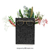Spring Concept Mockup With Glasses On Book Psd