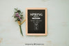 Spring Concept Mockup With Slate Psd